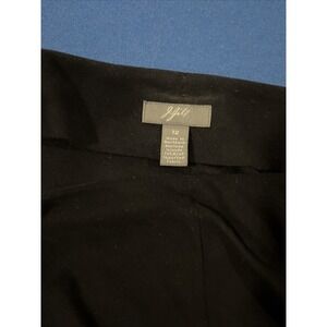 J Jill Microsuede Skirt Size 12 Black Maxi Side Zip Ruffle Hem Classic Boho Soft